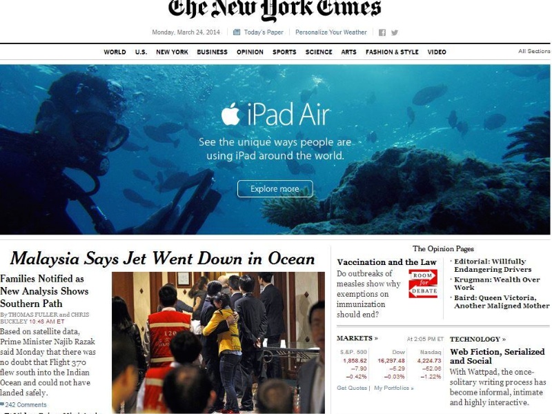 iPad Air : une pub qui fait plouf