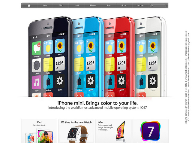 Un concept d'iPhone low-cost et d'iOS 7